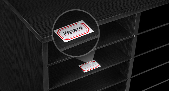 Organizzatore di letteratura in legno