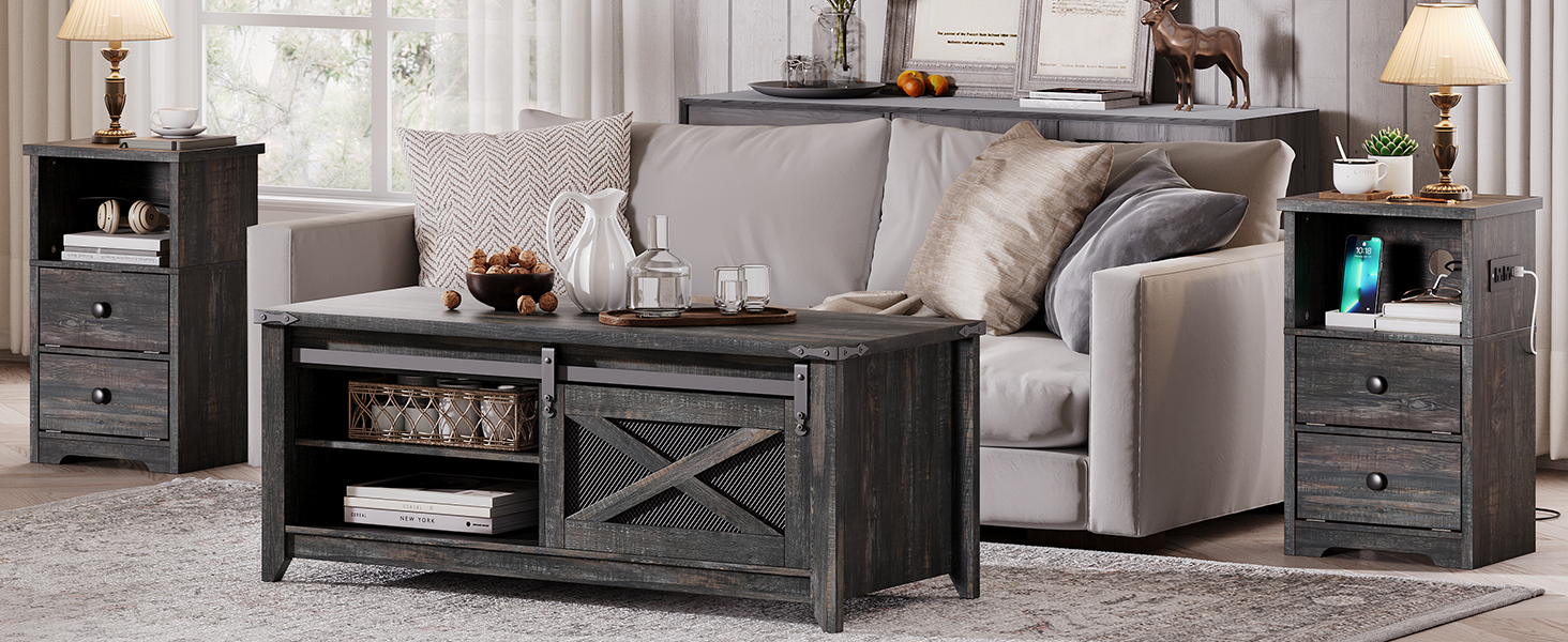 nachtkastje met laadstation