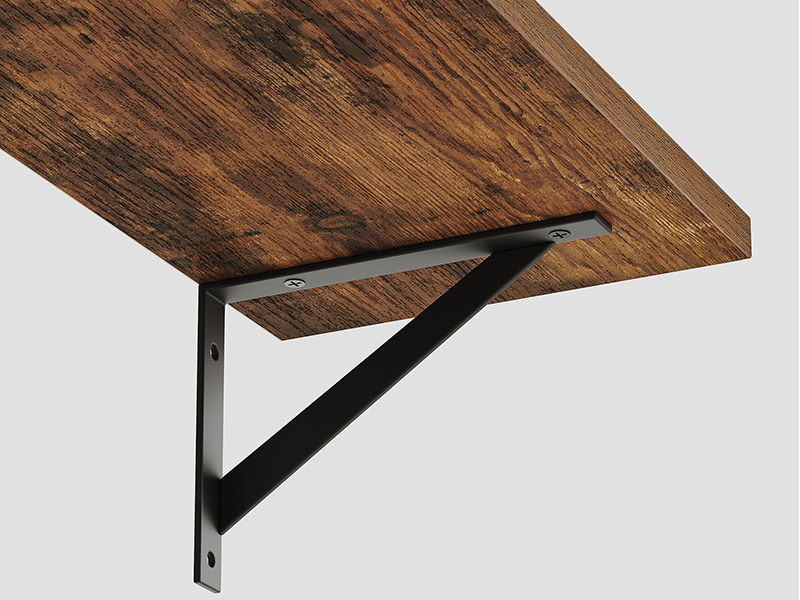 Schwämm Regaler, 30 Zoll Mauer Regal Set vun 2, Wand-montéiert Späicherhëllef, Retro hänken Regal mam Metal Frame, fir Wunnzëmmer, Schlofkummer, Buedzëmmer, Kichen, Rustikal Braun a Schwaarz