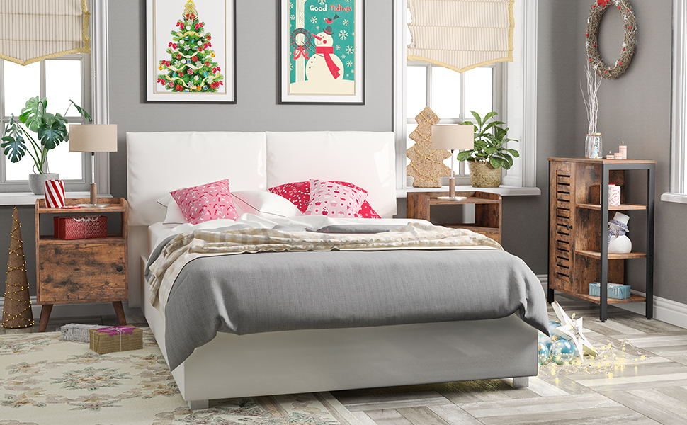 Puinen yöpöytä, Puupeitteinen pöytä kytkevällä ovella, Sivupöytä pieniin tiloihin, Puinen ilmeen aksenttipöytä, Vakaa ja tukeva rakenne, Maalaismainen ruskea