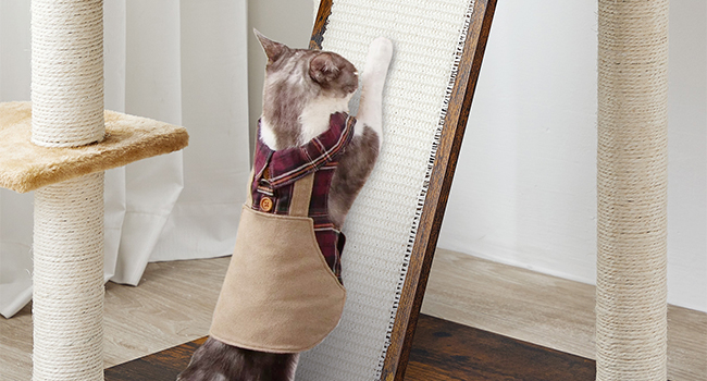 crann cat do chait faoi dhíon, 44 orlach orlach cat túr adhmaid, condo cat nua -aimseartha le poist scríobadh cat, Teach súgartha cat il-leibhéil le cat hammock, 2 barr péirse, Liathróidí Bréagáin, donn tuaithe