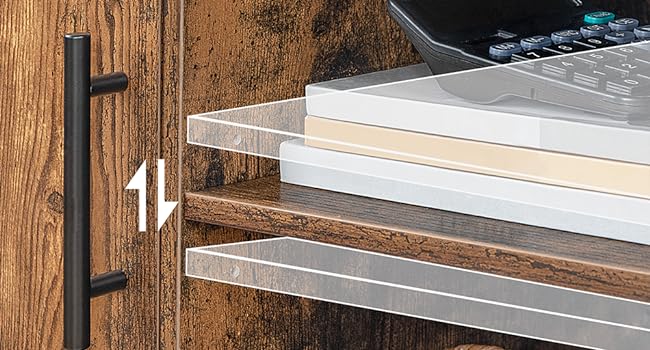 soporte de impresora con estación de carga, gabinete de almacenamiento de madera enrollable sobre ruedas, 3 mesa de carrito de impresora de nivel para la oficina en casa marrón rústico