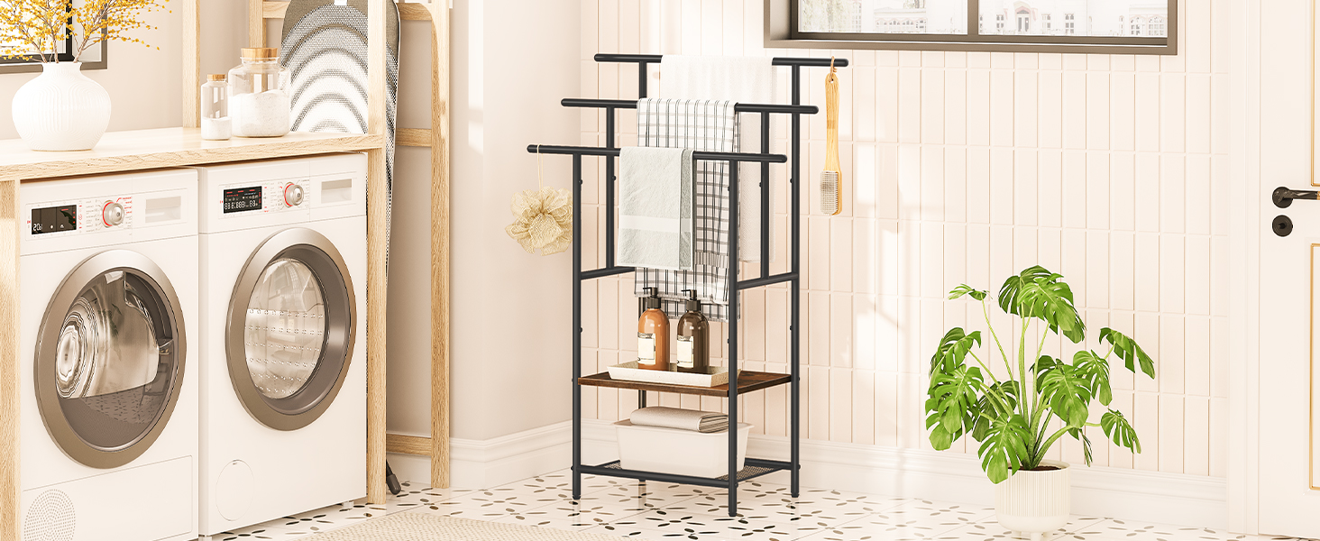 Freistehender Handtuchregal