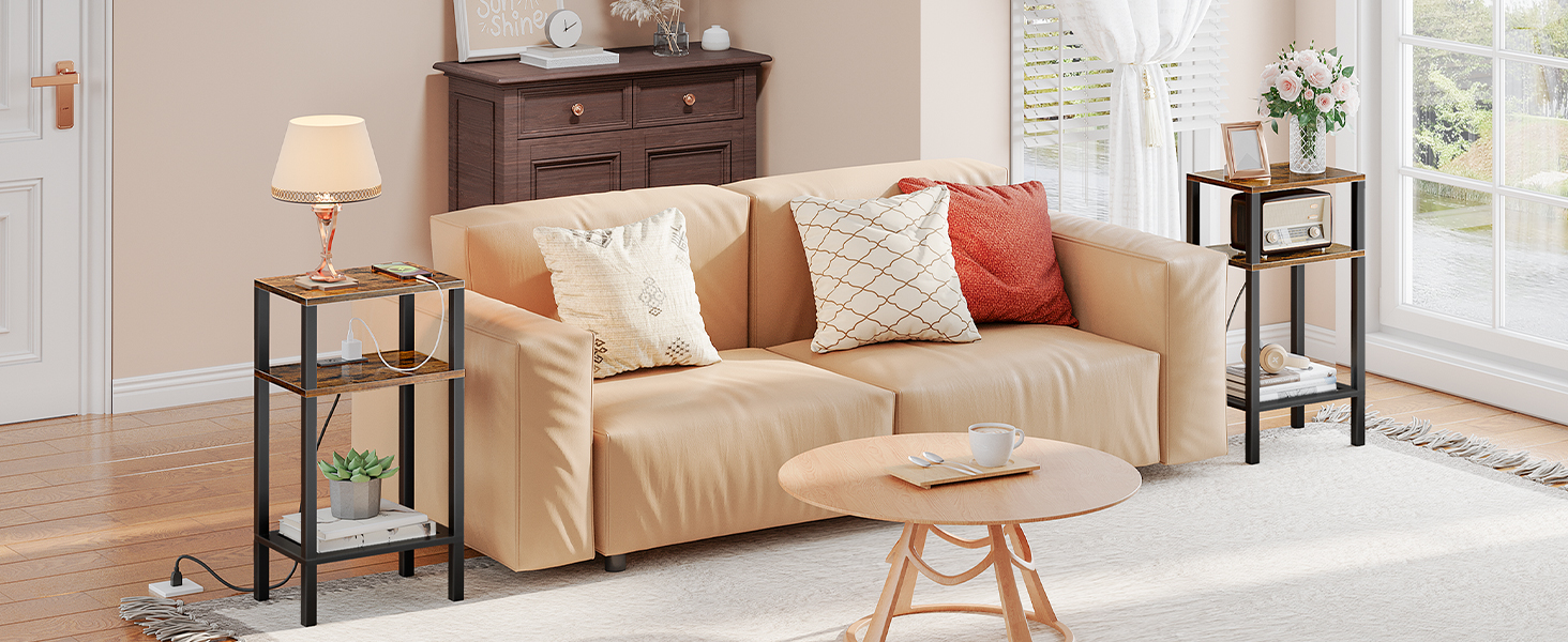 BF75UDH01 Table d'appoint haute avec station de recharge