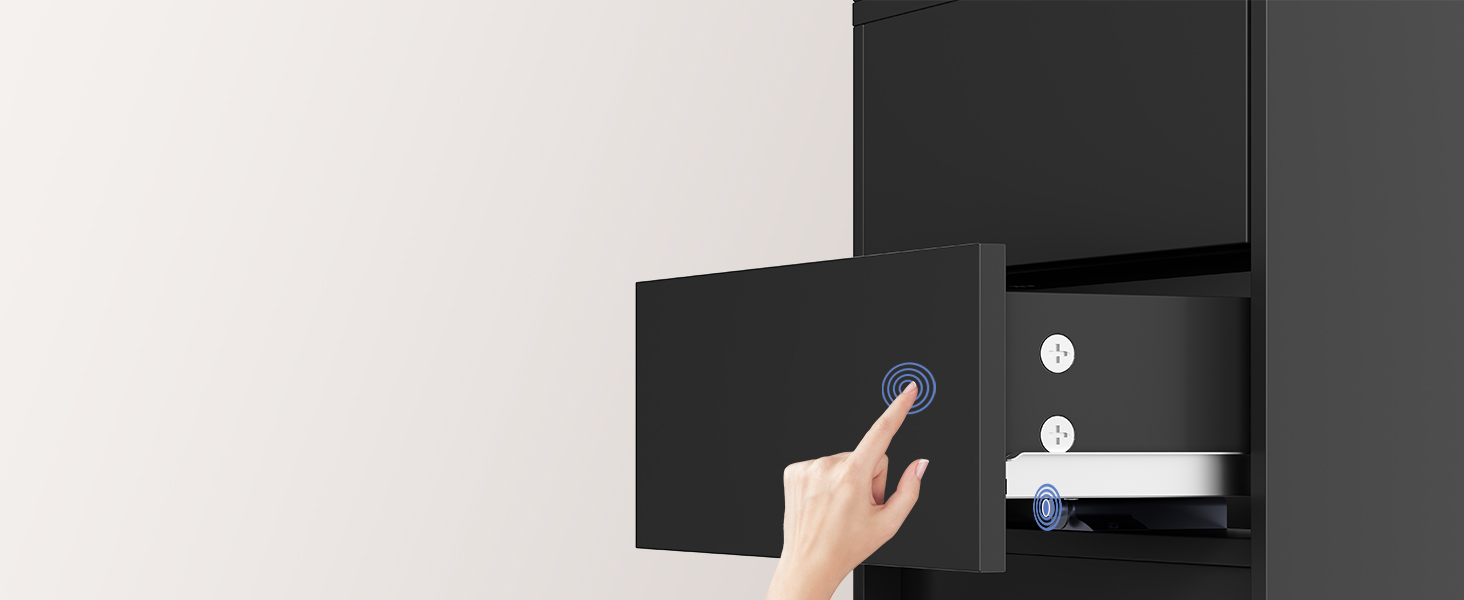 Black Bedside Table with Charging Station, End Table with 20-Color LED Lights, Nightstand with 1 AC Outlet, 2 USB Ports, 3 Drawers for Bedroom, Living Room, Study, Home Office