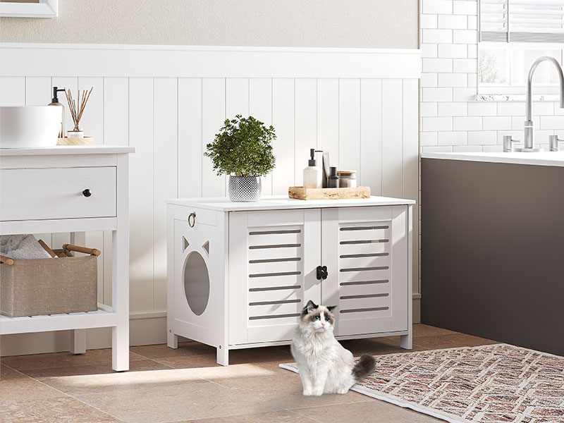 Enclos de litière pour chats