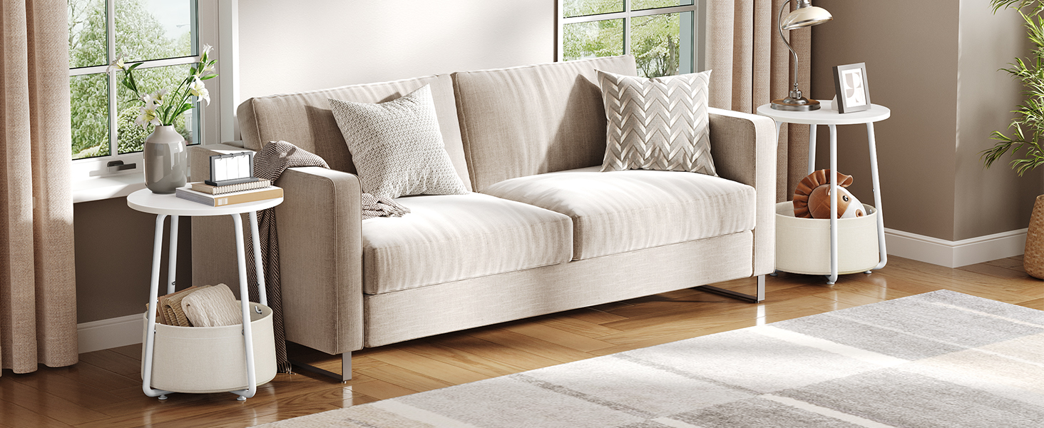 طاولة نهاية جانبية مستديرة