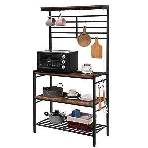 Raca Baker na Cistine, Seasann oigheann micreathonn cistine le 6 S-Hooks, Scairbh cistine le seilf taispeána ard, stáisiún caife, donn tuaithe