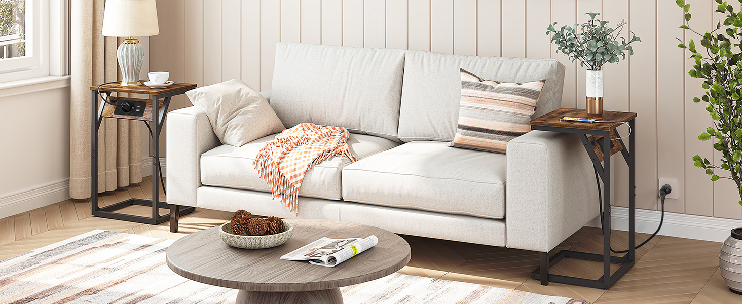 Mesa lateral en forma de C