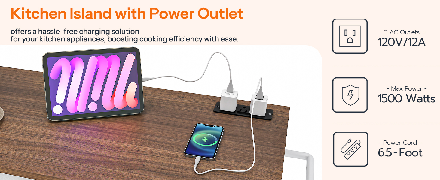 Kuchynský ostrovček so zásuvkou