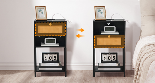 nightstand with charging station