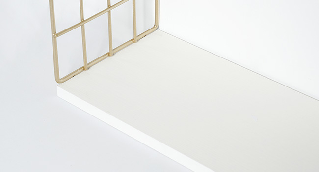 4+1 Laag drijvende planken, badkamerplanken over toilet met draadopslagmand, Muur gemonteerd zwevende plank voor wanddecoratie, muurplank voor slaapkamer woonkamer keuken wit en goud