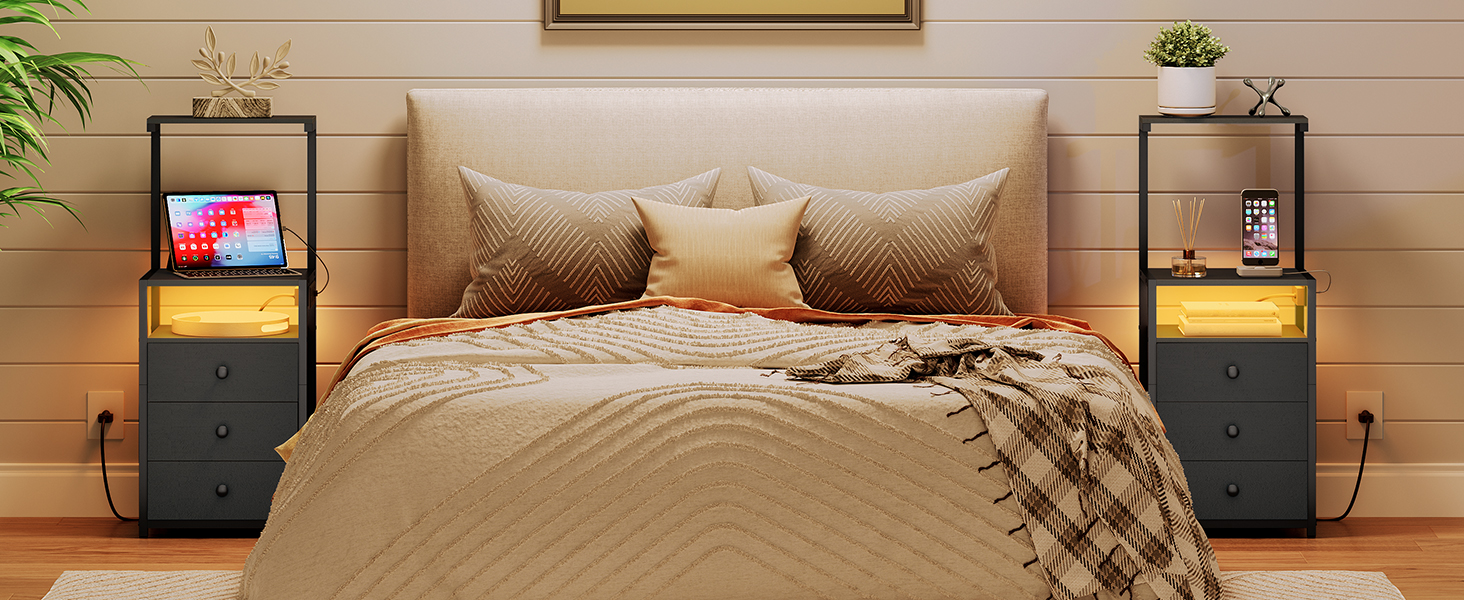  Nightstand with charging station