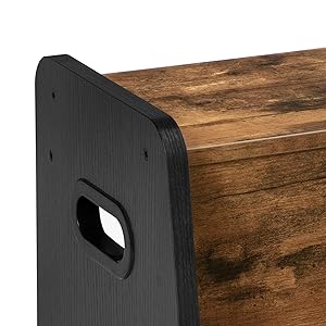 tabouret de pas pour les enfants, tabouret de tout-petit en deux étapes, tabouret d'entraînement pour enfants avec des poignées, Tafts antidérapants pour la sécurité, facile à déplacer, pour l'évier, salle de bain, chambre à coucher, marron rustique