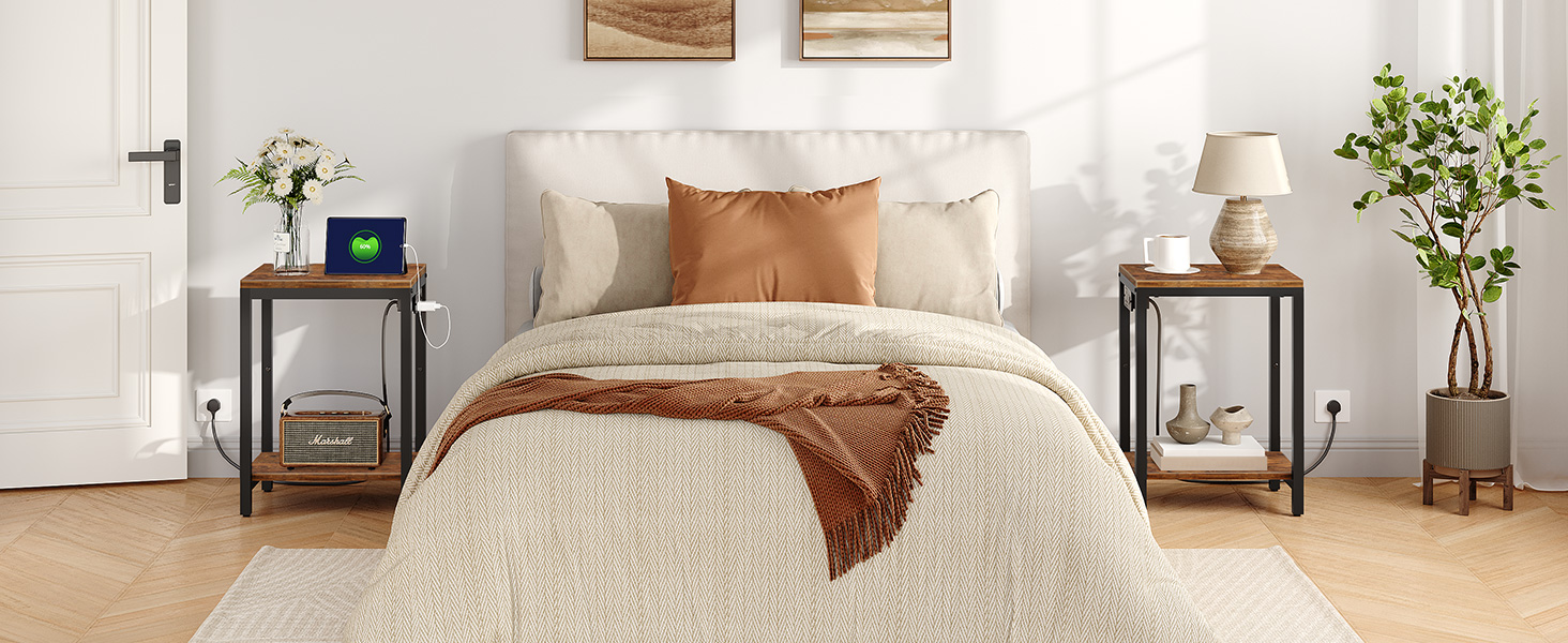 Mesa auxiliar con estación de carga