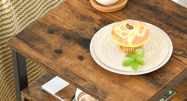 Κομοδίνο, Βοηθητικό τραπέζι με σταθμό φόρτισης, 2 Θύρες USB και 2 Πρίζες, Τέλος πίνακα με 2 Σώβρακο, Βοηθητικό τραπέζι καναπέ, Νυχτερινό περίπτερο για σαλόνι, Υπνοδωμάτιο, Ρουστίκ καφέ και μαύρο