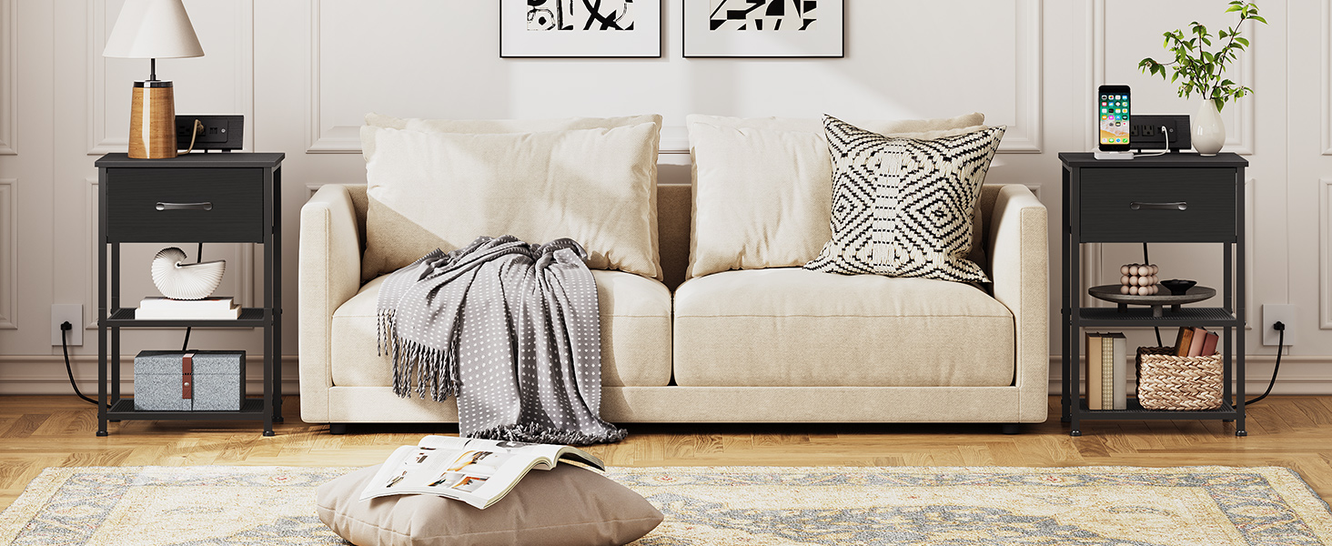 Nightstand with charging station