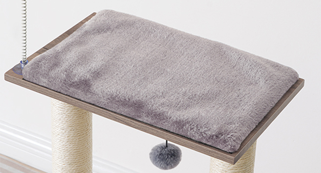 Drzewo kotów dla kotów wewnętrznych, nowoczesna wieża kotów dla kociąt pod 10 funty, Drzewo kotów z hamakiem, drewniane mieszkanie kotów z słupkami drapiącymi kotami, Wyjmowane poduszki do prania, Grair