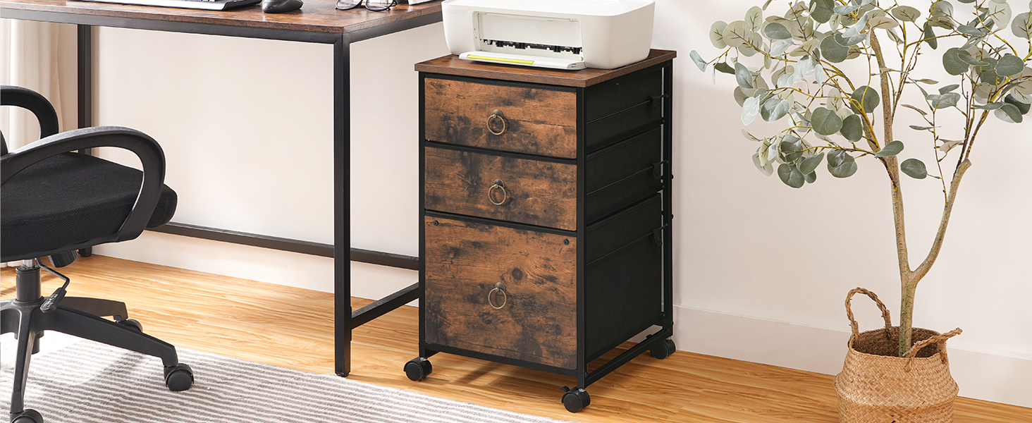 خزانة الملفات المتنقلة, حامل الطابعة المتداول مع 3 أدراج, خزانة المكتب