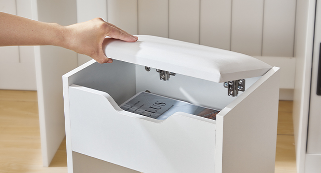 Ensemble de vanité de maquillage avec dessus en verre