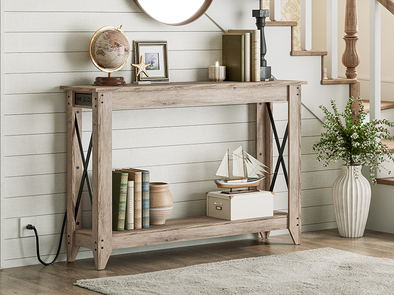 Console Table with Power Outlets