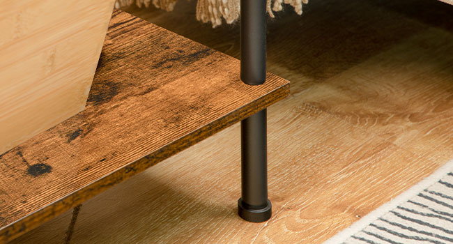 тумбочка, кінцевий таблиця з 3 Ящики та полиця для зберігання, Ретро -індустріальний стиль кінцевого столу, для вітальні, спальня, Легка збірка, сільський коричневий