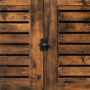 rusztikus barna rejtett macska alom dobozház, Vintage faállat -bútorok dupla szellőztetett redőnyökkel, Beltéri lélegző macska alom mosdó, A legtöbb macskának illik