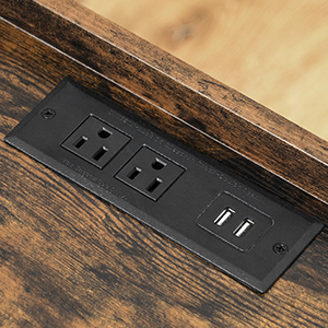built-in power outlets