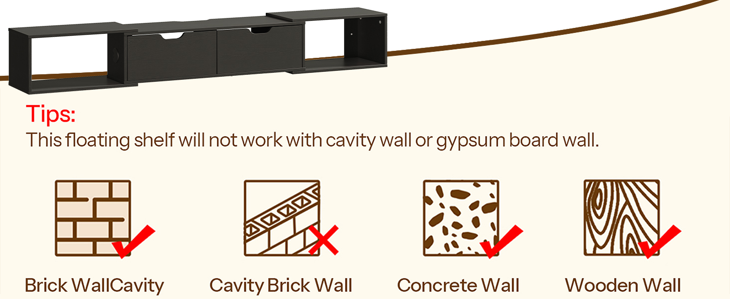 schwebender TV-Ständer