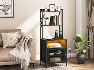 Nachttisch mit intelligenten RGB-LED-Leuchten