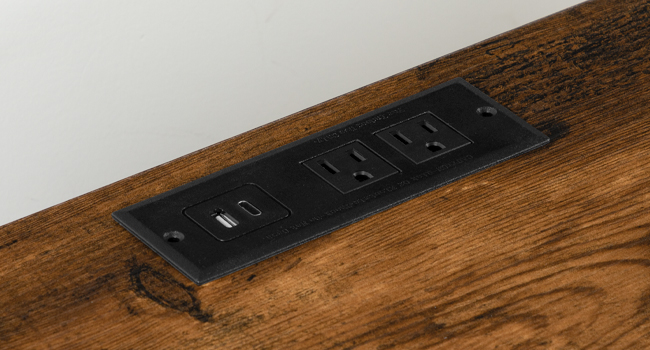 Nightstand with Charging Station, End Table