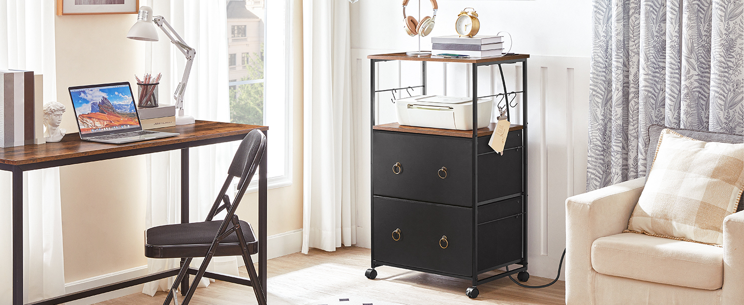 Archivador, Pedestal móvil, Archivadores para oficina en casa, 2 Archivador lateral con cajón