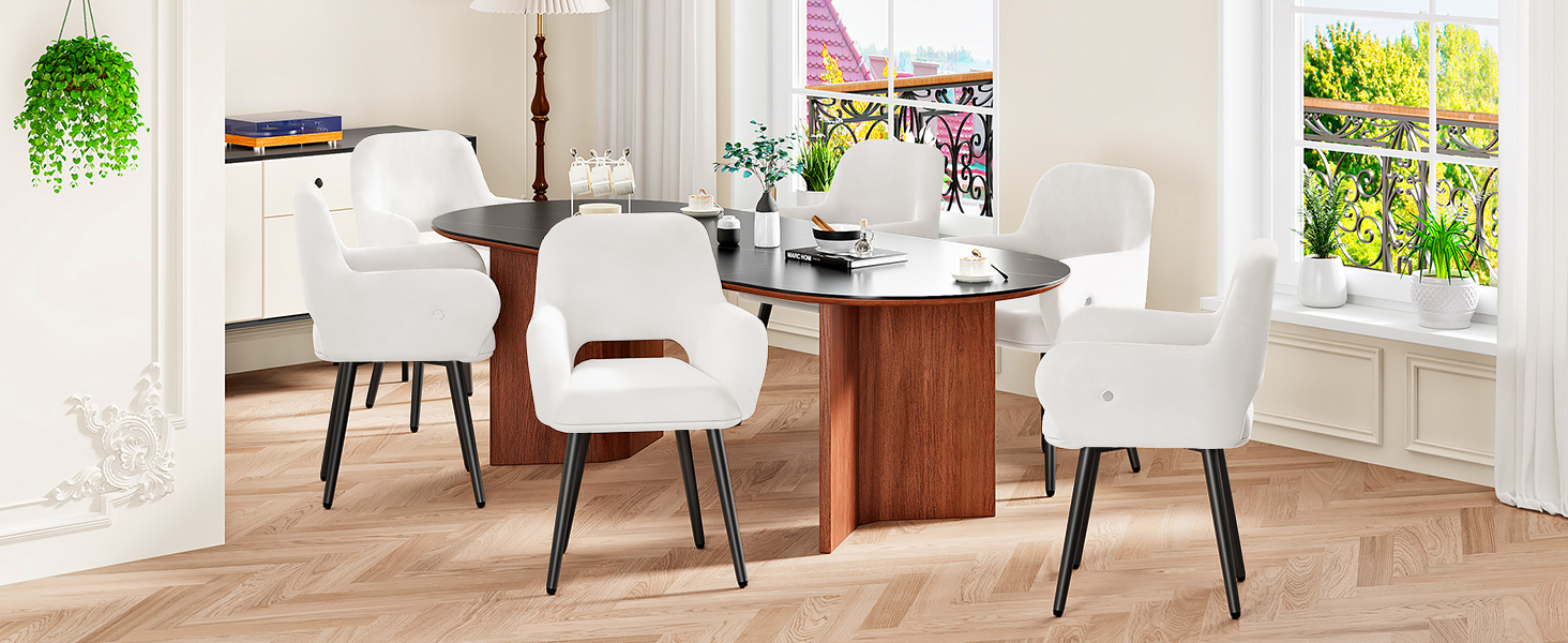 Beige a černý jídelní židle sada 2, Kuchyňské židle s měkkými zbraněmi, Moderní čalouněné židle jídelny pro obývací pokoj, Jídelna, Kuchyně, Studie