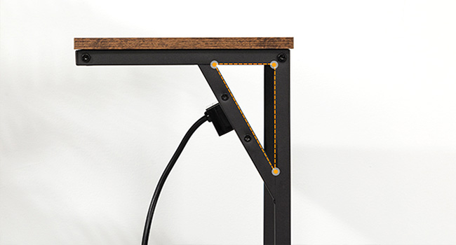 Mesa lateral en forma de C