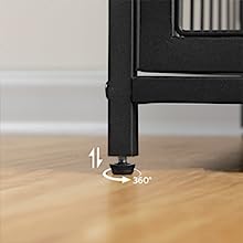 أثاث قفص الكلب, قفص كلب خشبي, بيوت الكلاب مع 3 الأبواب الداخلية, شبكة مزخرفة صناديق الأليف الطاولة للكلب المتوسطة/الصغيرة, بيت الكلب المقاوم للمضغ, بني ريفي أسود