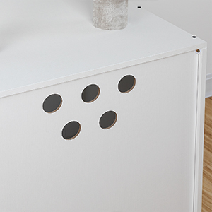 Kullboksen kabinett med kattetårnetårn, kattes søppelboks møbler skjult med søt inngang, Privat vaskerom med sisal skrapestillinger, Cat Head Door og stor plattform, hvit