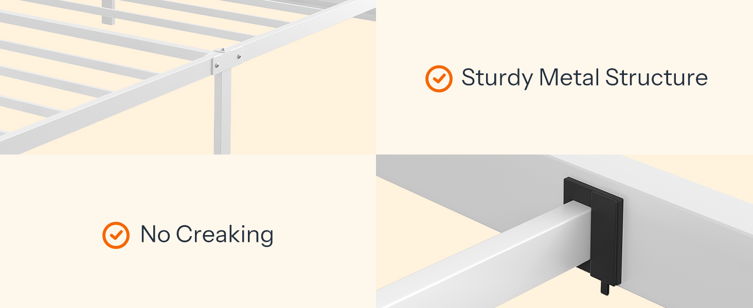 struttura del letto in metallo