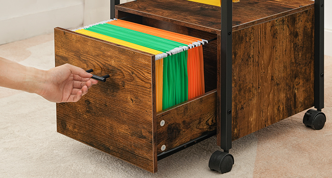 шафа з висувними ящиками візок для файлів, столи для принтера для невеликих приміщень