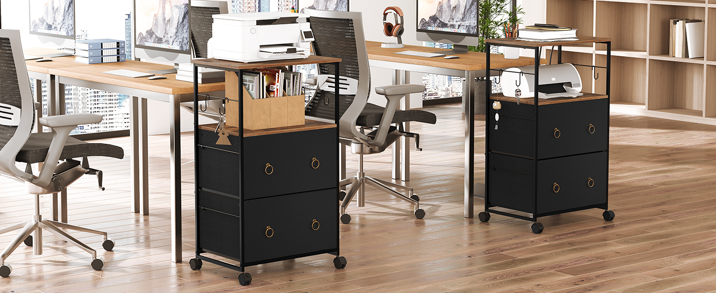 Archivador, Pedestal móvil, Archivadores para oficina en casa, 2 Archivador lateral con cajón