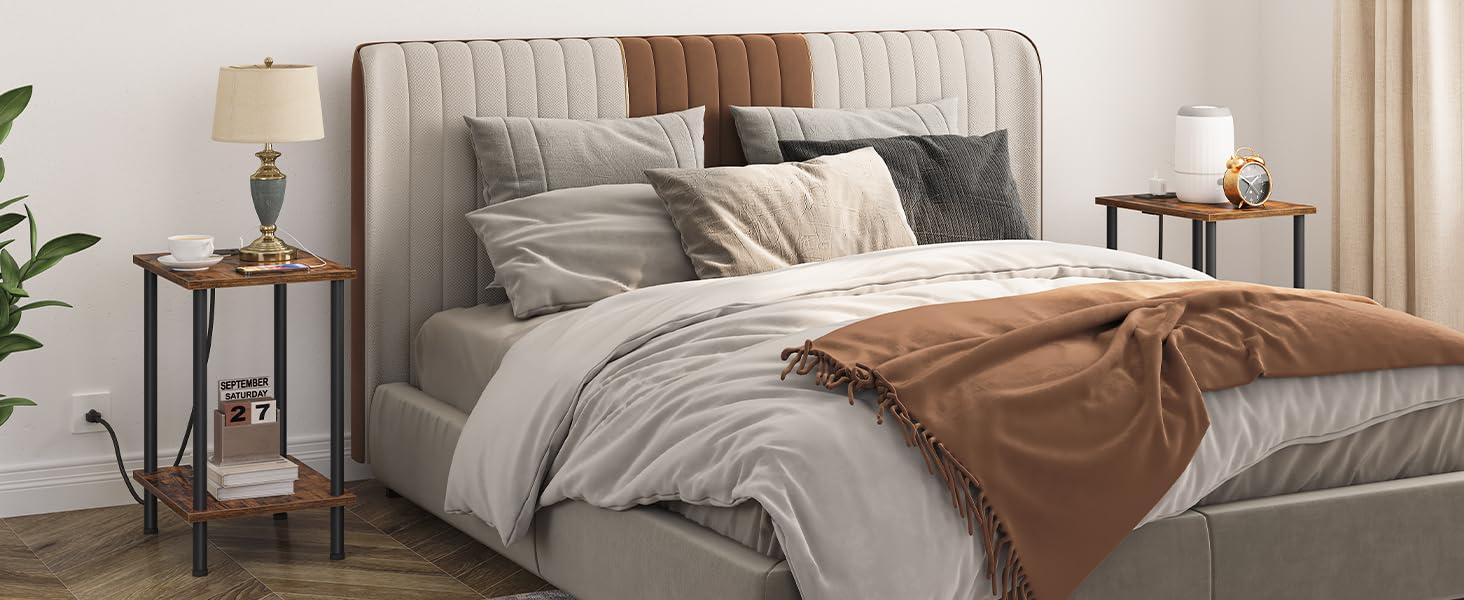 nightstand with charging station