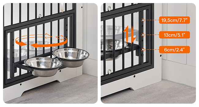 Meubles pour cage à chien BHW96GW03