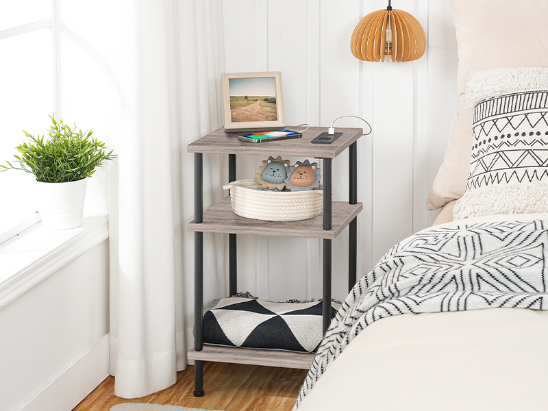 end table with charging station