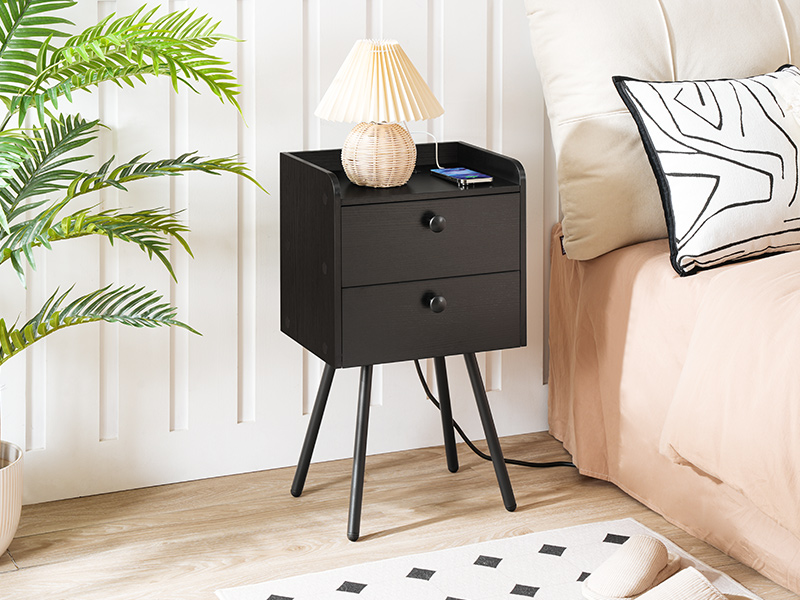 End table with charging station
