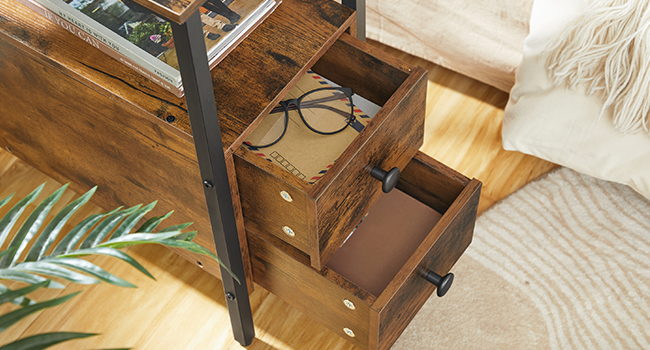 bedside table with 2 drawers